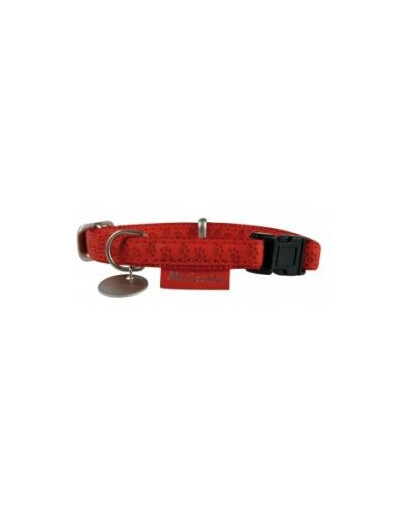 Zolux reguliuojamas antkaklis Mac Leather 15 mm raudonas