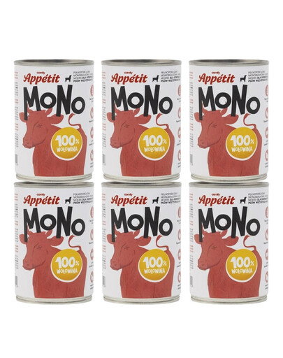 COMFY APPETIT MONO Monoproteinų maistas su jautiena 6x400 g