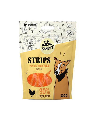 MR. BANDIT Strips vištienos juostelės šunims 500 g