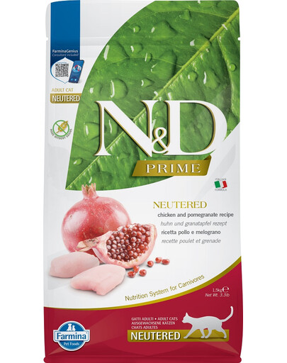 N&D Cat Chicken & Pomegranate Neutered 1.5 kg