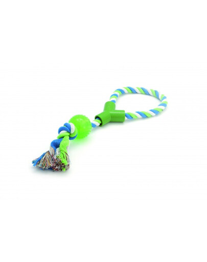 COMFY žaislas virvė su kamuoliu ir rankena 60 cm
