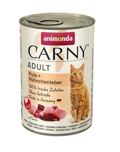 ANIMONDA Carny Adult katėms su kalakutiena ir vištienos kepenėlėmis 400g