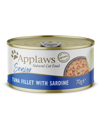 APPLAWS Cat Senior Tuna Fillet with Sardine tunas su sardinėmis vyresnio amžiaus katėms 70 g