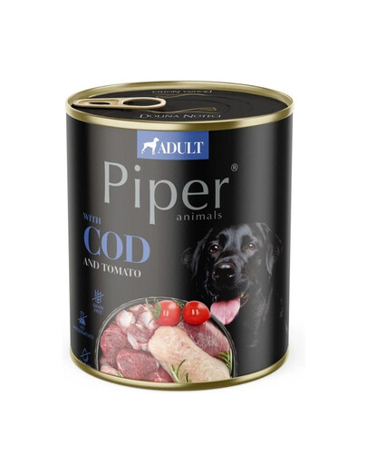 PIPER Šlapias maistas šunims su menke ir pomidorais 800 g