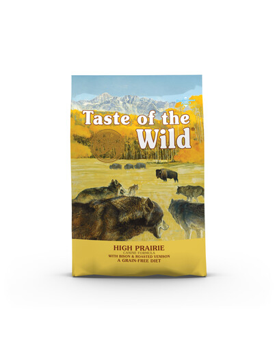 TASTE OF THE WILD High Prairie 5,6 kg su bizono mėsa ir kepta elniena