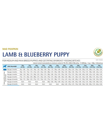 N&D GF Pumpkin Lamb & Blueberry Puppy Medium & Maxi 12 kg