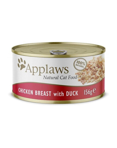APPLAWS Cat Chicken Breast with Duck šlapias kačių maistas su vištiena ir antiena 156g
