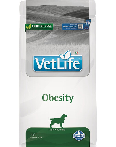 FARMINA Vet Life Obesity Dog 2 kg Dietinis visavertis sausas pašaras šunims skirtas cukraus apykaitai reguliuoti