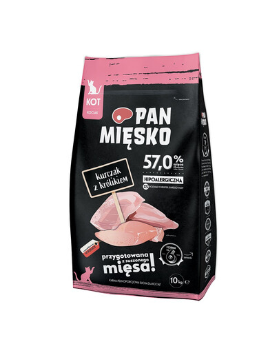 PAN MIĘSKO Vištienos ir triušienos kačiukai XS 10kg