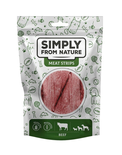 SIMPLY FROM NATURE Meat Strips Jautienos mėsos juostelės šunims 80 g
