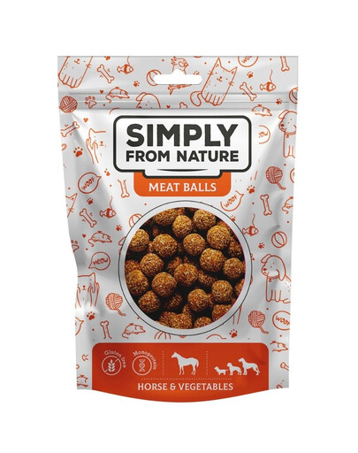 SIMPLY FROM NATURE Meat Balls Arklienos ir daržovių rutuliukai šunims 80 g