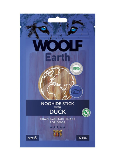 WOOLF Earth Noohide Stick with Duck 90g ančių lazdelės