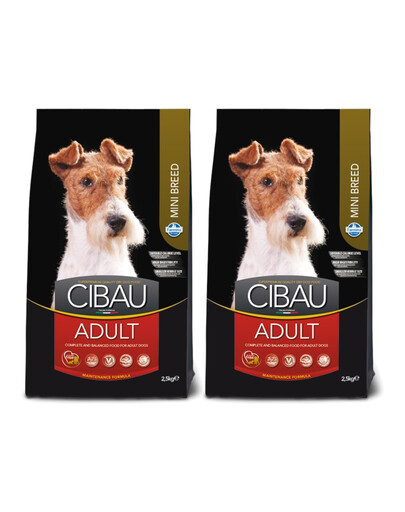 FARMINA Cibau Adult Mini ėdalas suaugusiems mažiems šunims 2 x 2,5 kg