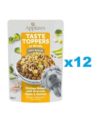 APPLAWS Taste Toppers Vištienos krūtinėlė, brokoliai ir kvinojos sultinyje 12x85 g