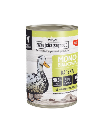 WIEJSKA ZAGRODA Ančių monoproteinų drėgnas kačių ėdalas 400g