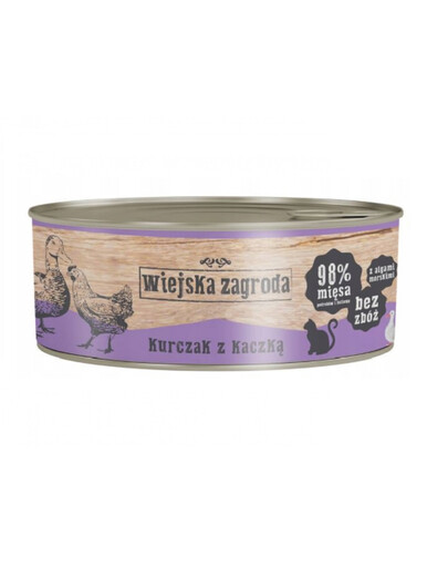 WIEJSKA ZAGRODA Adult Vištiena su antiena 85 g skardinė katėms