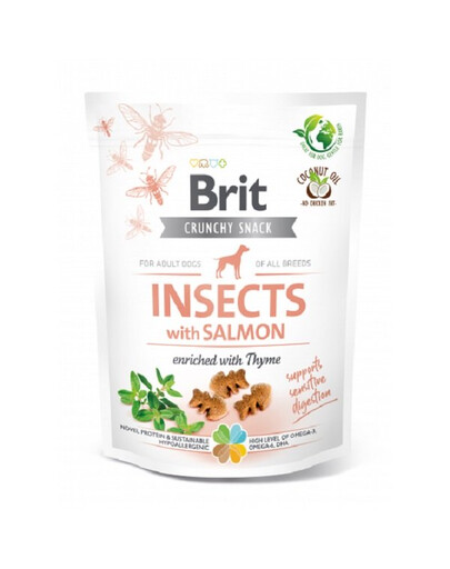 BRIT Care Dog Functional Snack Insect 3x200 g skanėstai su vabzdžiais ir lašiša