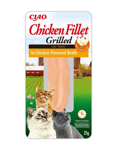 INABA CIAO Chicken fillet grilled Filet vištiena vištienos sultinyje 25 g