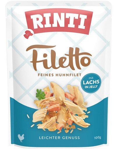 RINTI Filetto in Jelly Chicken&Salmon paketėlis su vištiena ir lašiša želė 100 g
