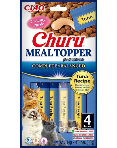 INABA Meal Topper Tuna 4x14 g kreminis tuno priedas katėms