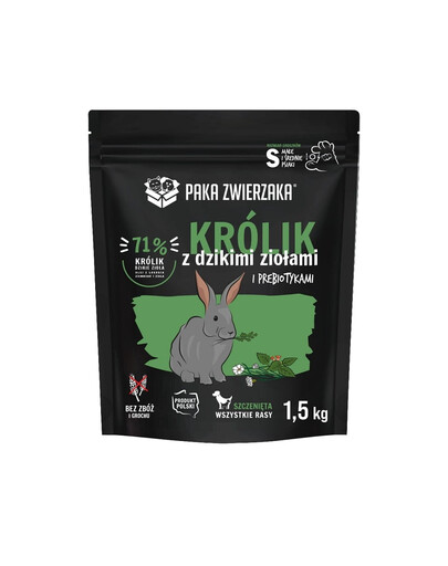PAKA ZWIERZAKA Seventh Heaven Sausas maistas šuniukams Triušis su laukinėmis žolelėmis 1,5 kg