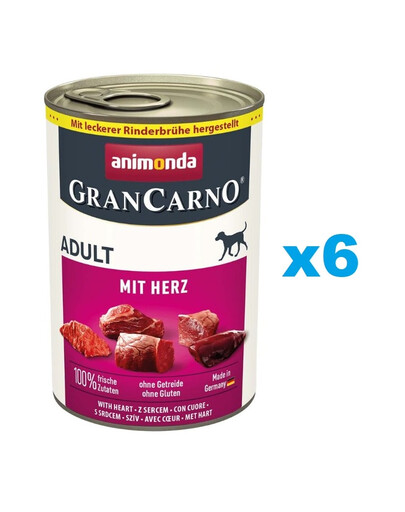 ANIMONDA GranCarno Adult širdis 6x400g