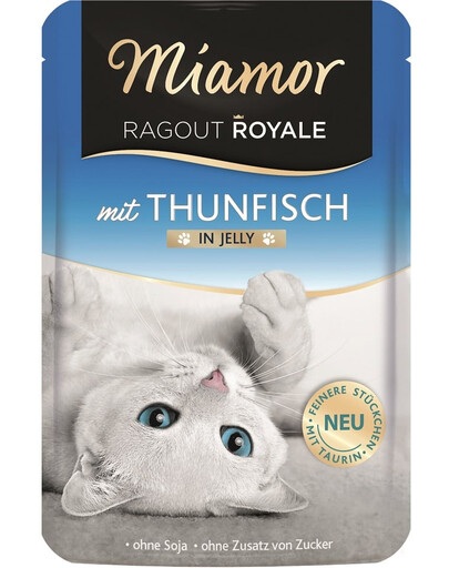 MIAMOR Ragout Royale in Jelly Tuna tuno želė paketėlis katėms 100 g