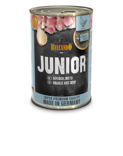 BELCANDO Junior paukštiena ir kiaušiniai šuniukams 6 x 400 g
