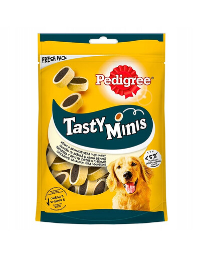 PEDIGREE Tasty Bites Cheesy sūrio ir jautienos skonio 6 * 140 g
