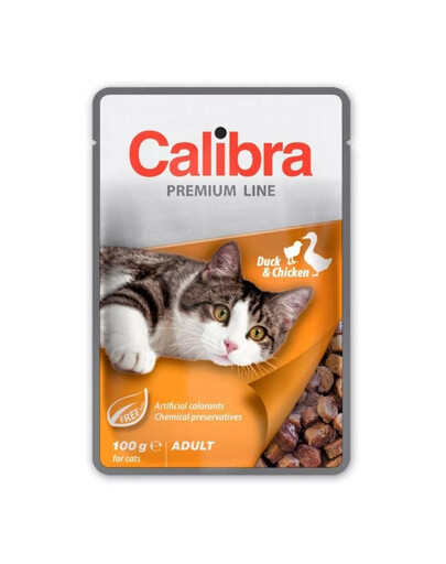 CALIBRA Cat Premium Line Adult Duck&Chicken 100 g su antiena ir vištiena katėms
