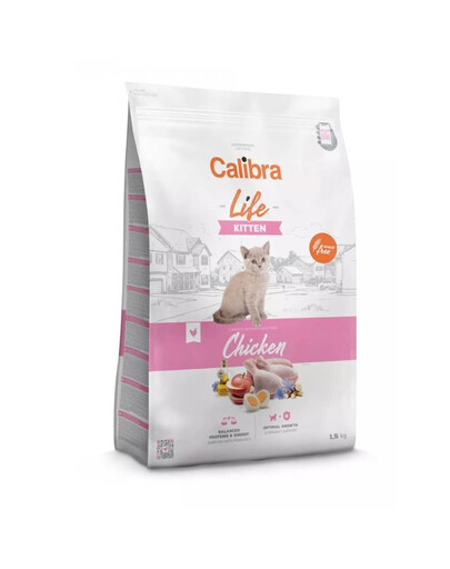 CALIBRA Cat Life Kitten Chicken 1,5 kg su vištiena kačiukams