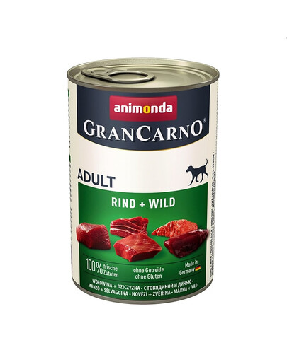 ANIMONDA Grancarno 400 g konservų dėžutė šunims be grūdų