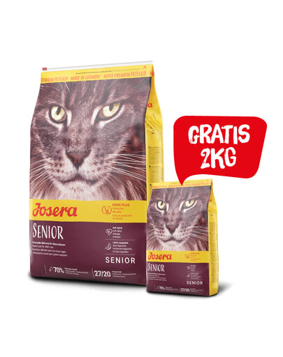 JOSERA Cat Carismo Senior 10 kg sauso ėdalo vyresnio amžiaus katėms + 2 kg ėdalo NEMOKAMAI