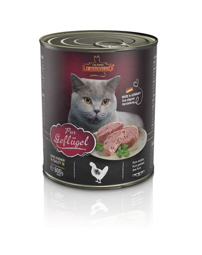 LEONARDO Quality Selection Naminių paukščių konservai katėms 6 x 800 g