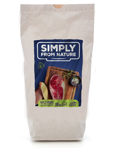 SIMPLY FROM NATURE Oven Baked Dog Food with wild boar orkaitėje keptas maistas su šerniena 1,2 kg