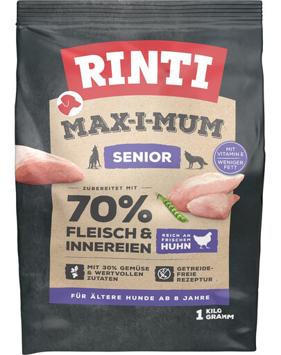 RINTI MAX-I-MUM Senior Chicken su vištiena vyresniems šunims 1 kg