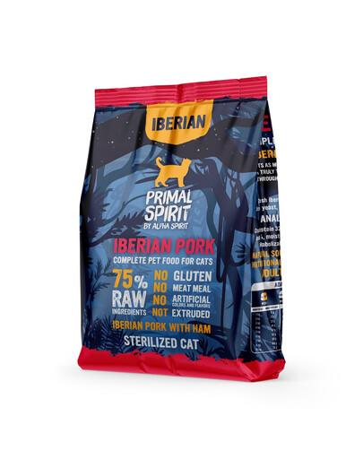 PRIMAL SPIRIT Iberian Pork Sausas kačių maistas 1 kg