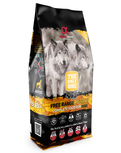 ALPHA SPIRIT  Pilnavertis sausas minkštas maistas šunims  Poultry vištiena12 kg
