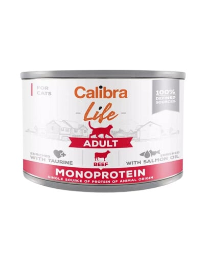 CALIBRA Cat Life Adult Beef 200 g monoproteinų kačiukų ėdalas su jautiena
