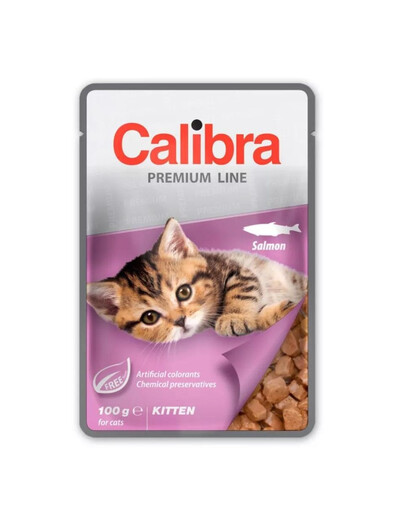 CALIBRA Cat Premium Line Kitten Salmon 100 g su lašiša kačiukams
