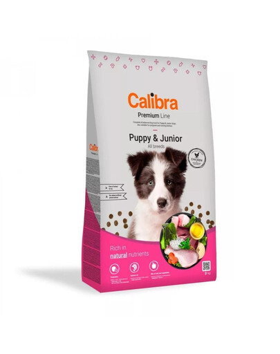 CALIBRA Dog Premium Line Puppy&Junior 3 kg šuniukams ir jauniems šunims