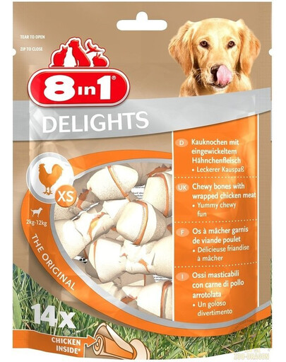 8In1 skanėstas Delights Bones XS 14 vnt.