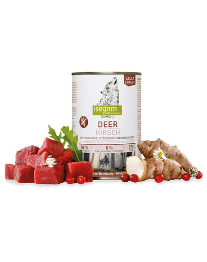 ISEGRIM Adult Forest Elniena su topinambų vaisiais ir mėlynėmis 400 g