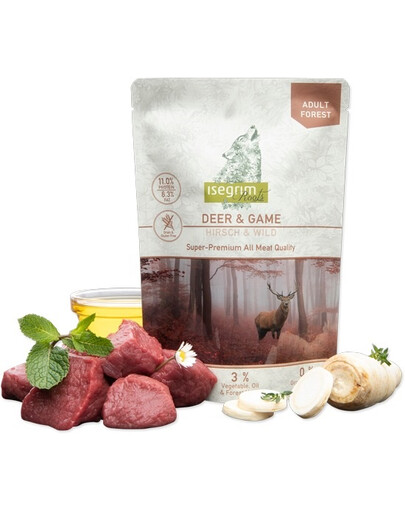 ISEGRIM Adult Forest Roots Elniena ir elniena 410 g
