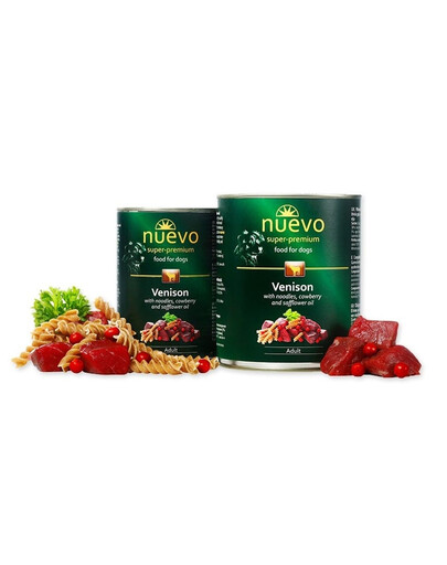 NUEVO Adult Elniena su makaronais ir spanguolėmis 800 g