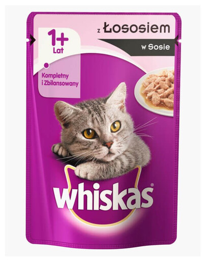 WHISKAS konservuotas maistas katėms su lašiša 100 g