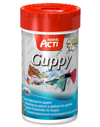 Aquael Acti Guppy maistas gupijoms 100 ml