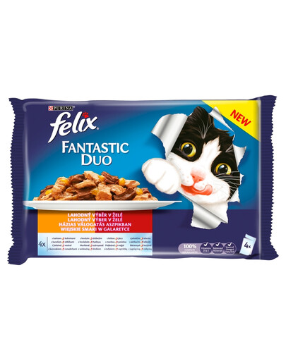 FELIX Fantastic Duo with Meat 4x100 g