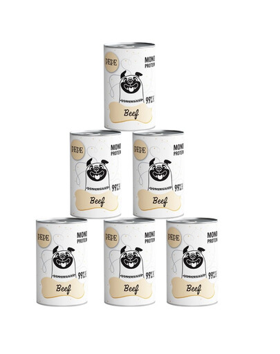 PAKA ZWIERZAKA PEPE Beef 99% (jautiena) 6x400 g