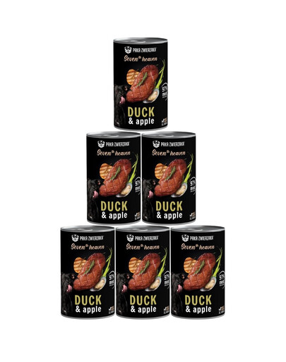 PAKA ZWIERZAKA Seventh Heaven Antis su obuoliais(duck&apple) 6x400 g